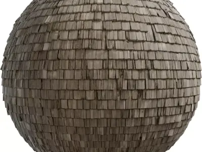 Hand Split Cedar Shingle Roof  Texture