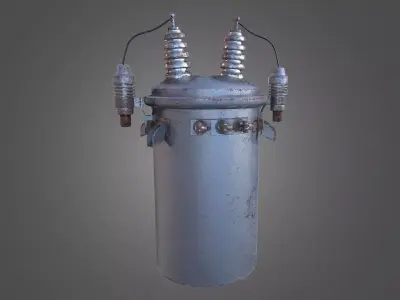 Transistor - 4K PBR Game Ready metal transformer Low-poly 3D model