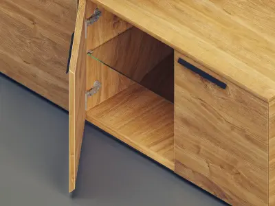 Arblu Lineo Vanity unit with doors 3D model