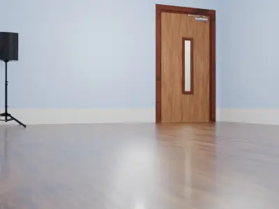A simple dance studio 3D model