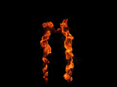 Burning door box vdb 3D model