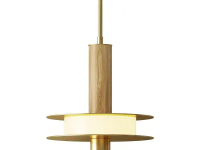 Ash and linen floor lamp Bruisse 3D model