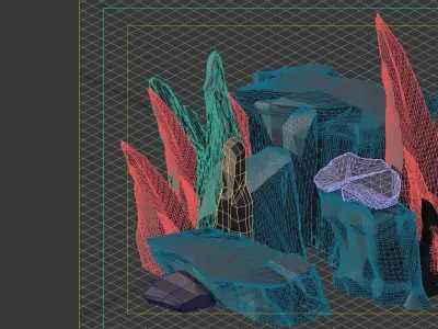 Game Model - Volcano Cliff 02 3D model