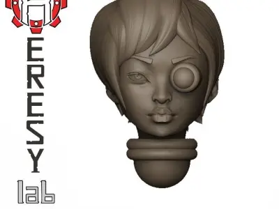 Heresylab - Female Sci-Fi heads for conversions SET 14 of 21 3D print model