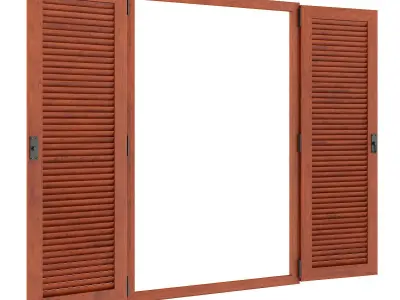 Wooden External Shutters 3D model