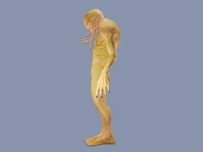 Zombie alien Low-poly 3D model