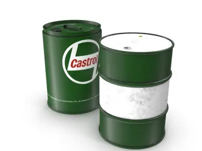 Castrol barrel Collection 3D Model Pack