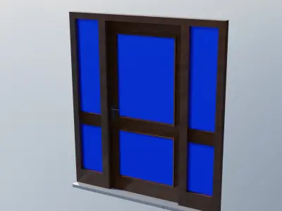 Glazed door 3D model