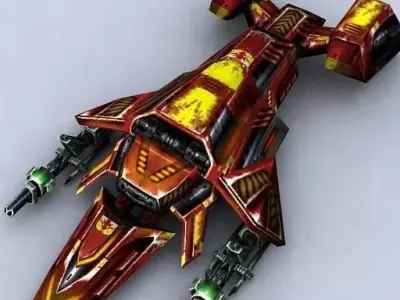3DRT - Sci-Fi Fighters Fleet - Fighter 16 Low-poly 3D model