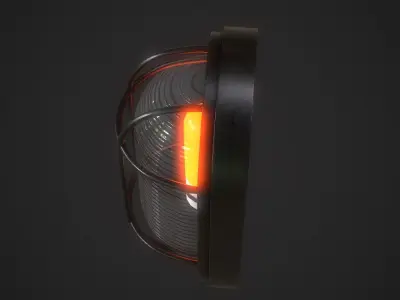 Industrial Wall Light Low-poly 3D model