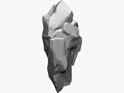 3D Suspended Mountain Zbrush sculpt 3D model