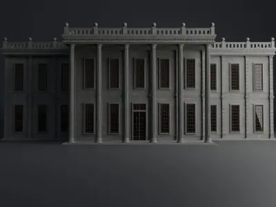 CLASSIC OLD EUROPEAN BUILDING 07 Low-poly 3D model