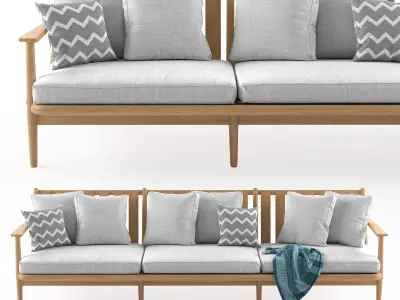 Levante 3-Seat Sofa 3D model