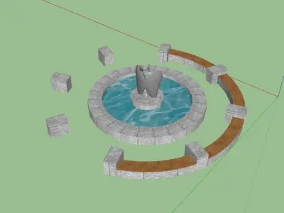 Butterfly-shaped fountain Free 3D model