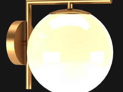 Contemporary foyer wall lighting 3D model