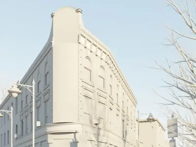 Corona - C4D Scene files - Old London Pub Exterior Scene 3D model