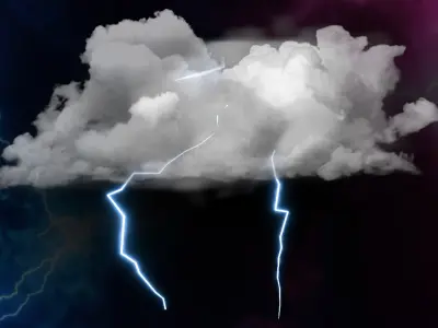 3D Tudor Lightning Geometry Node 3D model