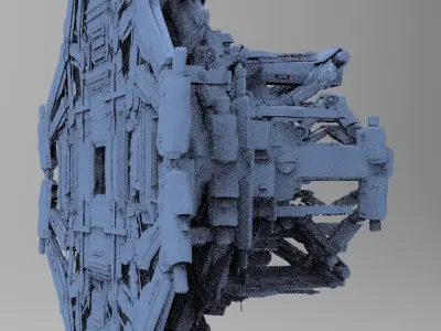 Advanced Ancient Civilization Ship architecture 14  3D model