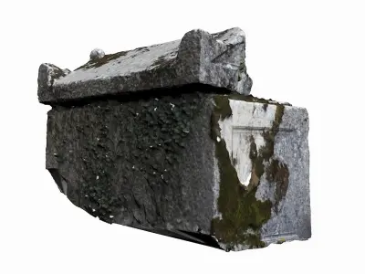 Stone Tomb Low-poly 3D model