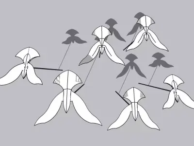 Flyying Bird Artwork 3D model