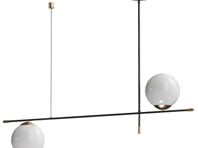  Maytoni Nostalgia pendant light 2-bulb glass 3D model
