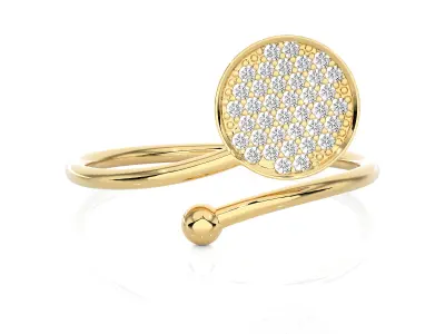 Light Minimalist Diamond Ring 3D print model