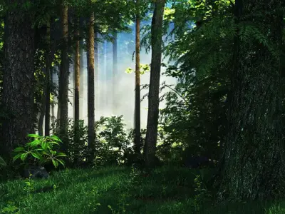 Riparian Forest Scene  3D model