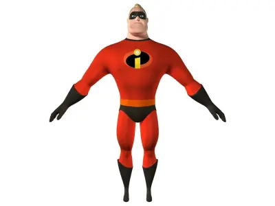 Mr Incredible Low-poly 3D model