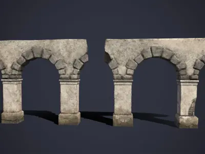Old Abandoned Arch Low-poly 3D model