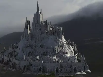 Castle inspired by European design Fortress version 3D model