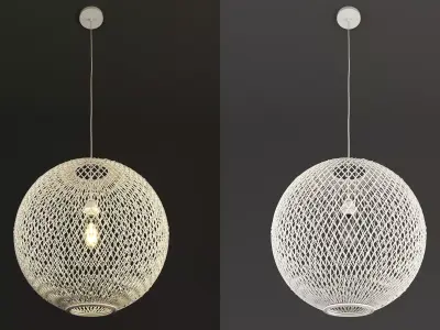 Rattan Pendant Light 3D model buy