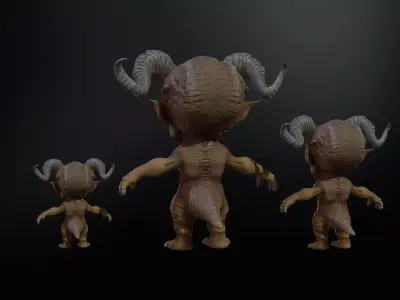 MiniMonster8Pack1 Low-poly 3D model
