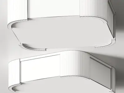 Crate and Barrel Louis Rectangular Flush Mount Light 3D model