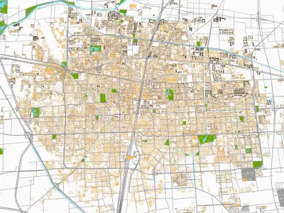 ShiJiaZhuang City urban planning maquett  building 3D Topography 3D model