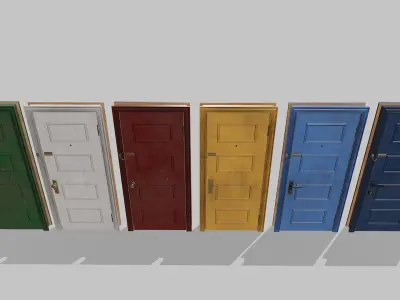 Doors option 3 Low-poly 3D model