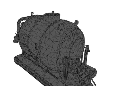 SciFi Mobile Habitation Module Low-poly 3D model