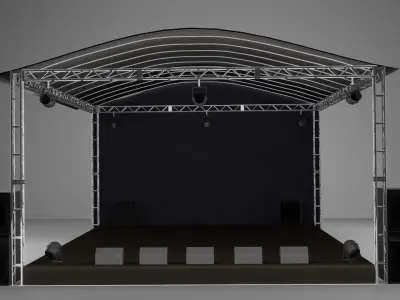 stage outdoor Low-poly 3D model