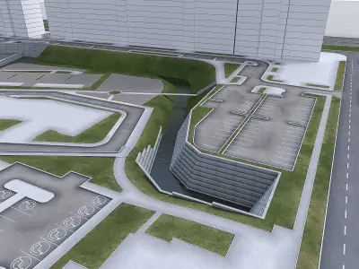 Urban Area 03  Low-poly 3D model