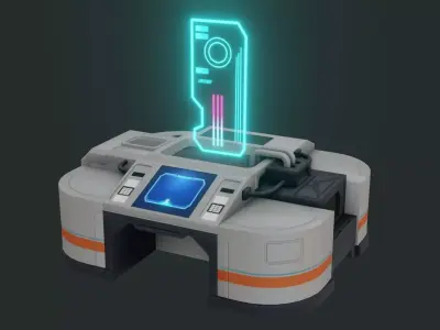 Sci-Fi Control Panel  - Game Ready - PBR Low-poly 3D model purchase