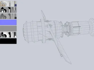 Sci fi Satellite Low-poly 3D model