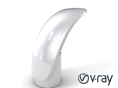 Curved Modern Streetlight Steel Design model pack Low-poly 3D model