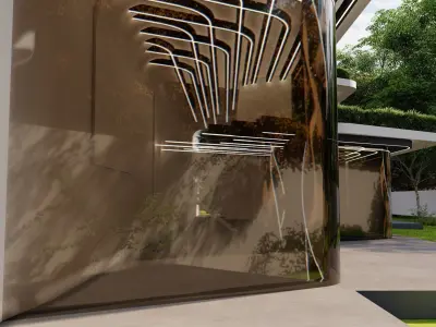 Futuristic Organic Villa - 3D Architectural Model 3D model