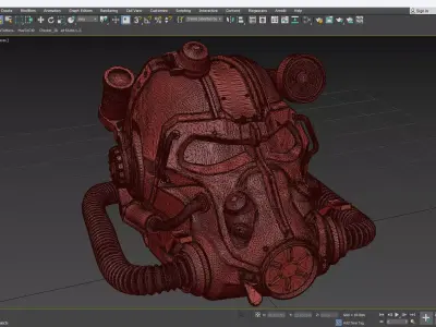 T 60 Power Armor Helmet for 3D Print 3D print model