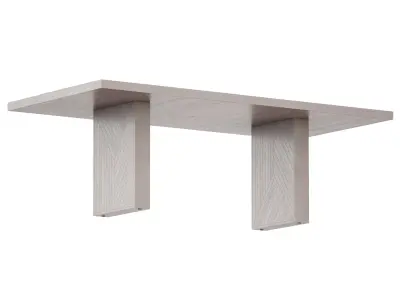 Dunewood Whitewashed Dining Table Crate and Barrel 3D model