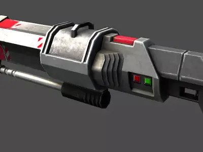Sci-Fi Rocket Launcher Low-poly 3D model