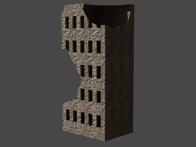 Broken Building  3D model