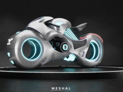 Futuristic science Fiction motorcycle   3D model