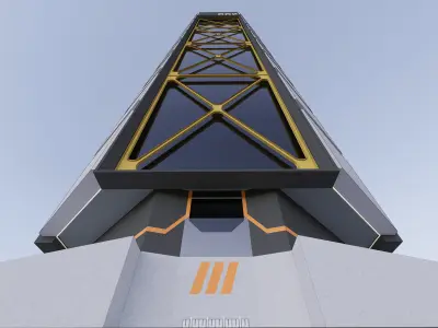 Sci-fi Mega Block 002 v2 3D model