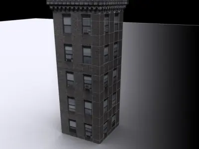 Apartment 1 low poly nyc skyscraper Low-poly 3D model