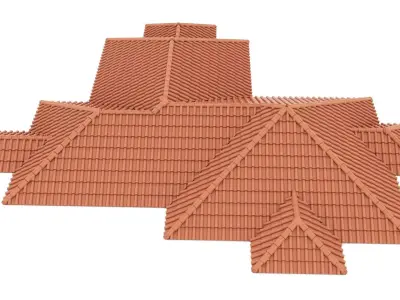 Roman Roof Tile 3D model